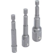 BGS Diy   8204   Juego de adaptadores para taladros eléctricos   6,3 mm (1/4")   6,3 mm (1/4") / 10 mm (3/8") / 12,5 mm (1/2")  