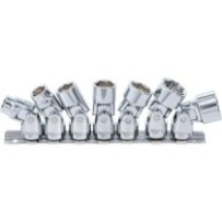 BGS   9501   Juego de llaves de vaso articuladas, hexagonal   entrada 10 mm (3/8")   3/8" - 3/4"   medidas en pulgadas   7 pieza