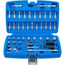 BGS   2141   Juego de llaves de vaso   entrada 6,3 mm (1/4")   medidas en pulgadas   46 piezas