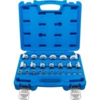 BGS   2246   Juego de llaves de vaso, hexagonal   entradas 6,3 mm (1/4"), 12,5 mm (1/2")   medidas en pulgadas   24 piezas