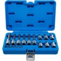 BGS   5174   Juego de puntas de vaso   entrada 6,3 mm (1/4") / 12,5 mm (1/2")   perfil en T (para Torx) con perforación   18 pie