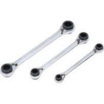 BGS Diy   6837   Juego de llaves combinadas con carraca   4 en 1   8 x 9 - 18 x 19 mm