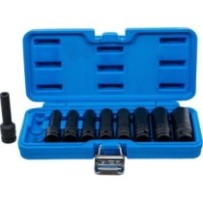 BGS   5204   Juego de llaves de vaso de impacto E-Torx, largas   entrada 12,5 mm (1/2")   E10 - E24   9 piezas
