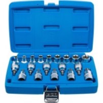 BGS   5100   Juego de puntas y llaves de vaso   entrada 12,5 mm (1/2")   E-Torx / perfil en T (para Torx)   19 piezas