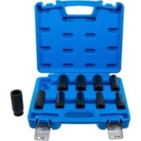 BGS   5206   Juego de llaves de vaso de impacto hexagonal, largas   entrada 12,5 mm (1/2")   10 - 24 mm   10 piezas
