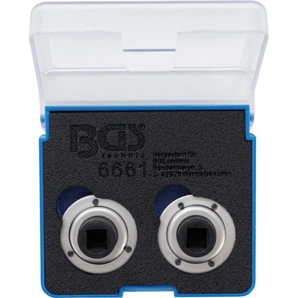 BGS   6661   Juego de adaptadores de reposicionadores de pistones de freno   universal   con 2 y 3 pasadores   2 piezas
