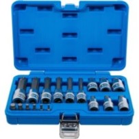 BGS   5172   Juego de puntas de vaso   entrada 6,3 mm (1/4") / 12,5 mm (1/2")   dentado múltiple interior (para XZN)   18 piezas