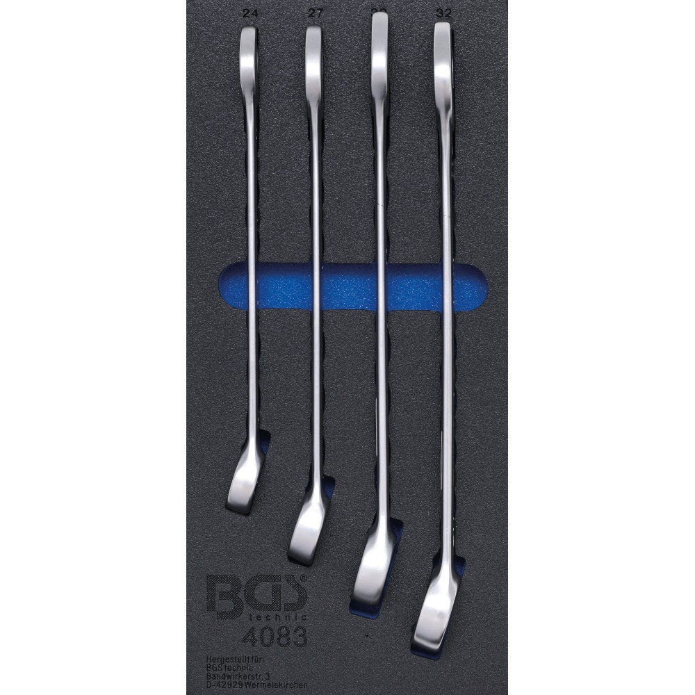 BGS   4083   Bandeja para carro 1/3: Juego de llaves combinadas   24 - 32 mm   4 piezas