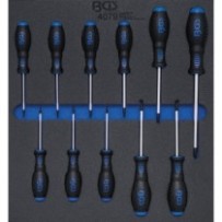 BGS   4079   Bandeja para carro 2/3: Destornilladores perfil en T (para Torx)   T6 - T40   11 piezas