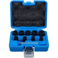 BGS   5265   Juego de llaves de vaso de perfil en espiral/ extractores de tornillos   entrada 10 mm (3/8")   10 - 19 mm   10 pie