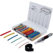 BGS   70143   Mini soplete de gas caliente con surtido de fundas termorretráctiles   de colores   con encendido piezoeléctrico  