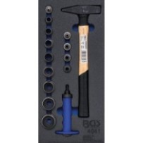 BGS   4041   Bandeja para carro 1/3: Juego de sacabocados, martillos   15 piezas