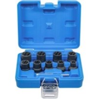 BGS   5266   Juego de llaves de vaso de perfil en espiral/ extractores de tornillos   entrada 12,5 mm (1/2")   10 - 19 mm   10 p