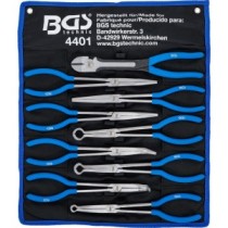 BGS   4401   Juego de alicates para conectores planos y de bujías Langbeck   extra larga   9 piezas