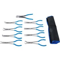 BGS   4401   Juego de alicates para conectores planos y de bujías Langbeck   extra larga   9 piezas