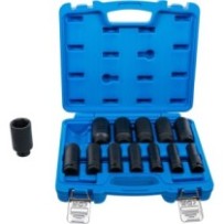 BGS   5208   Juego de llaves de vaso de impacto hexagonal, largas   entrada 12,5 mm (1/2")   medidas en pulgadas   13 piezas