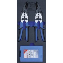 BGS   4026   Bandeja para carro 1/3: Tijeras cortachapa, brocas escalonadas   5 piezas
