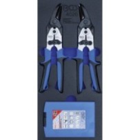 BGS   4026   Bandeja para carro 1/3: Tijeras cortachapa, brocas escalonadas   5 piezas