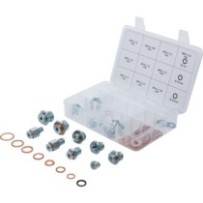 BGS   70184   Conjunto de reparación del tornillo de drenaje de aceite   63 piezas