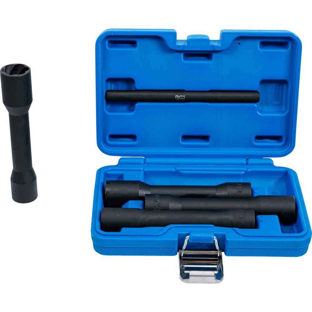 BGS   5262   Juego de llaves de vaso de perfil en espiral / extractores de tornillos, largas   entrada 12,5 mm (1/2")   17 - 22 