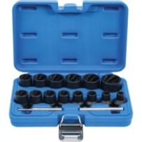 BGS   5269   Juego de llaves de vaso de perfil en espiral/ extractores de tornillos   entrada 12,5 mm (1/2")   8 - 27 mm   16 pi