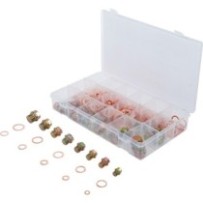 BGS   8118   Surtido de tornillos y anillos de estanquidad de cobre para tapón de cárter   534 piezas