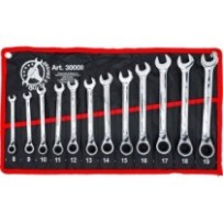 BGS Diy   30008   Juego de llaves combinadas con carraca   reversible   8 - 19 mm   12 piezas