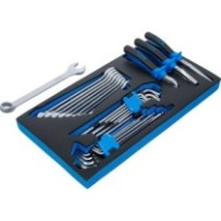BGS   2002-8   Bandeja de espuma para BGS 2002   Llave combinada, alicates y llaves acodadas   31 piezas