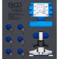 BGS   70956   Bandeja para carro 1/6: Juego de herramientas de medición y comprobación de la tensión de la correa de distribució