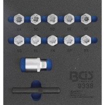 BGS   9338   Bandeja para carro 1/6: Juego para tuercas de ruedas de Mercedes-Benz   12 piezas