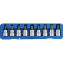 BGS   5189   Juego de puntas de vaso   entrada 20 mm (3/4")   hexágono interior, perfil en T (para Torx)   9 piezas
