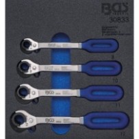 BGS   30833   Bandeja para carro 1/6: Bandeja para carro 1/6: llave de carraca   4 piezas