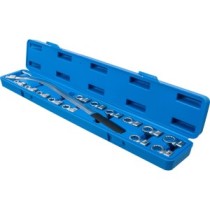 BGS   1312   Juego de llaves para polea tensora   12 caras 12 - 19 mm / E-Torx E10 - E18   15 piezas
