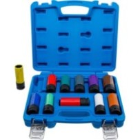 BGS   74254   Juego de vasos de impacto con protector de plástico   entrada 12,5 mm (1/2")   15 - 27 mm y tornillos especiales p