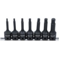 BGS   7004   Juego de extractores de tornillos   entrada 12,5 mm (1/2") para hexágono interior defectuoso 4 - 12 mm   7 piezas