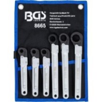 BGS   8665   Juego de llaves con carraca para tubos   6 piezas