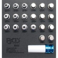 BGS   8932   Bandeja para carro 1/6: Juego para tuercas de ruedas de BMW   21 piezas