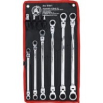 BGS Diy   91541   Juego de llaves articuladas dobles con carraca   8 - 19 mm   10 piezas