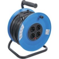 BGS   3362   Enrollador de cable   50 m   3 x 1,5 mm²   4 tomas   IP 20   3000 W