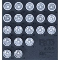 BGS   9099   Bandeja para carro 1/6: Juego para tuercas de ruedas de Porsche y VW Touareg   20 piezas