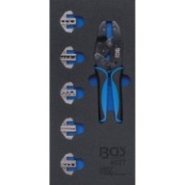 BGS   4027   Bandeja para carro 1/3: Juego de alicate de terminales   con 5 pares de mordazas