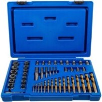BGS   70329   Extractor de tornillos y tuercas con juego de brocas de izquierda   2 - 18 mm   49 piezas