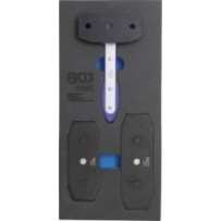 BGS   6680   Bandeja para carro 1/3: Juego de herramientas para reposicionar los pistones de freno   con función de carraca