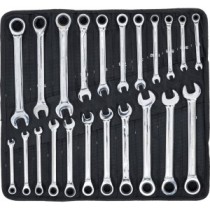 BGS Diy   30010   Juego de llaves combinadas con carraca   medidas métricas + de pulgadas   22 piezas