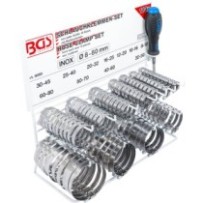 BGS   8095   Surtido de abrazaderas de manguera   inoxidable   en exhibidor   111 piezas