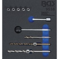 BGS   9538   Bandeja para carro 1/6: Juego de reparación de roscas  para tornillos de fijación de inyectores   10 piezas