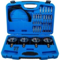 BGS   62670   Juego de comprobador de carburador   con 4 manómetros   29 piezas