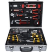 BGS Diy   2204   Juego de herramientas en caja de aluminio   129 piezas