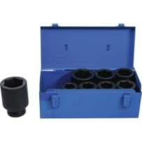BGS   5500   Juego de llaves de vaso de impacto hexagonal, largas   entrada 25 mm (1")   27 - 50 mm   8 piezas