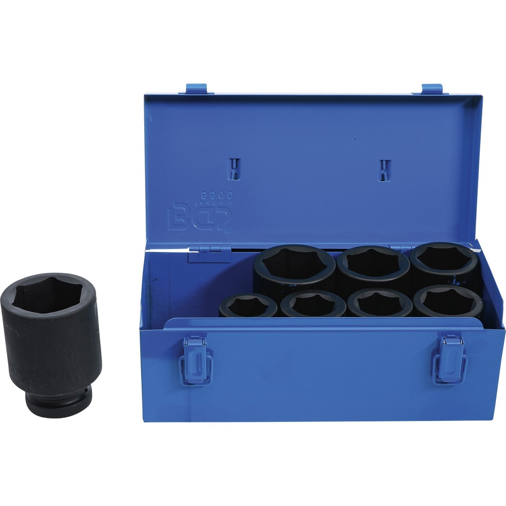 BGS   5500   Juego de llaves de vaso de impacto hexagonal, largas   entrada 25 mm (1")   27 - 50 mm   8 piezas